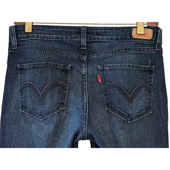 Levis 528 Curvy Cut Cowgirl Jeans 7 Juniors Blue Bootcut Stretch Denim VTG Y2K - Picture 5 of 11